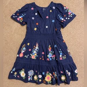 Anthropologie The Somerset Embroidered Mini Dress, XL